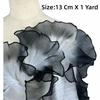 13 Cm X 1 Yard Pleated Fabric Three-Dimensional Pleated Transparent Edge Crepe Fabric Iridescent Gradient Wavy Trim
