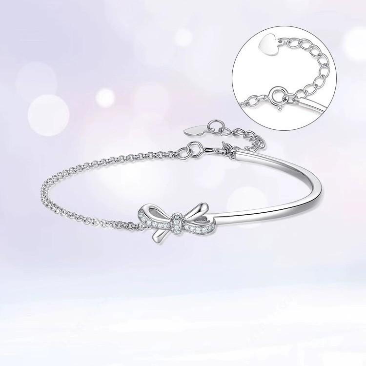Bow Half Bracelet Bracelet Female Korean Versatile Niche Exquisite High-end Ins Style Jewelry Female