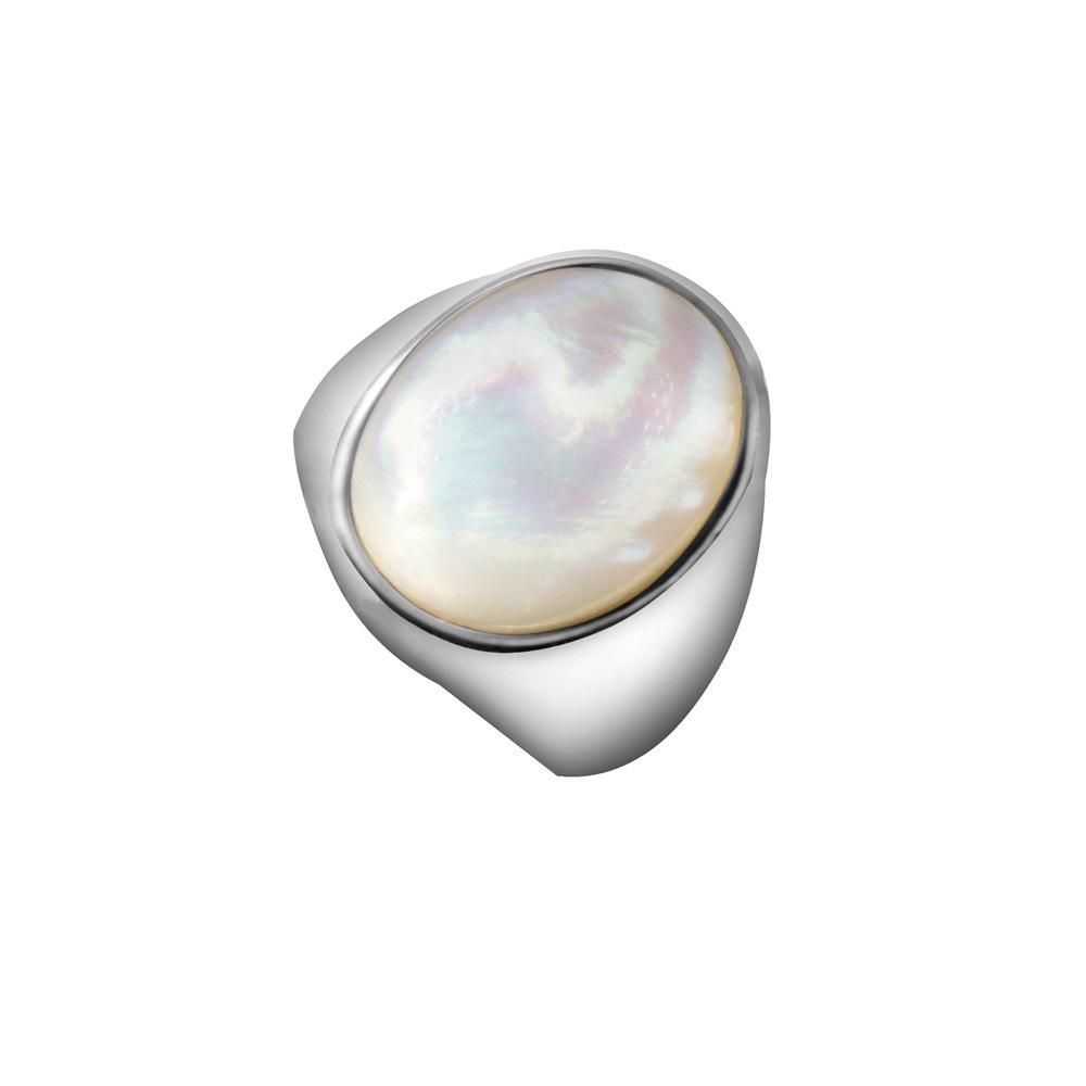 2026 European and American Popular Simple Ring, Round Fashion Temperament Shell Ring Female Versatile