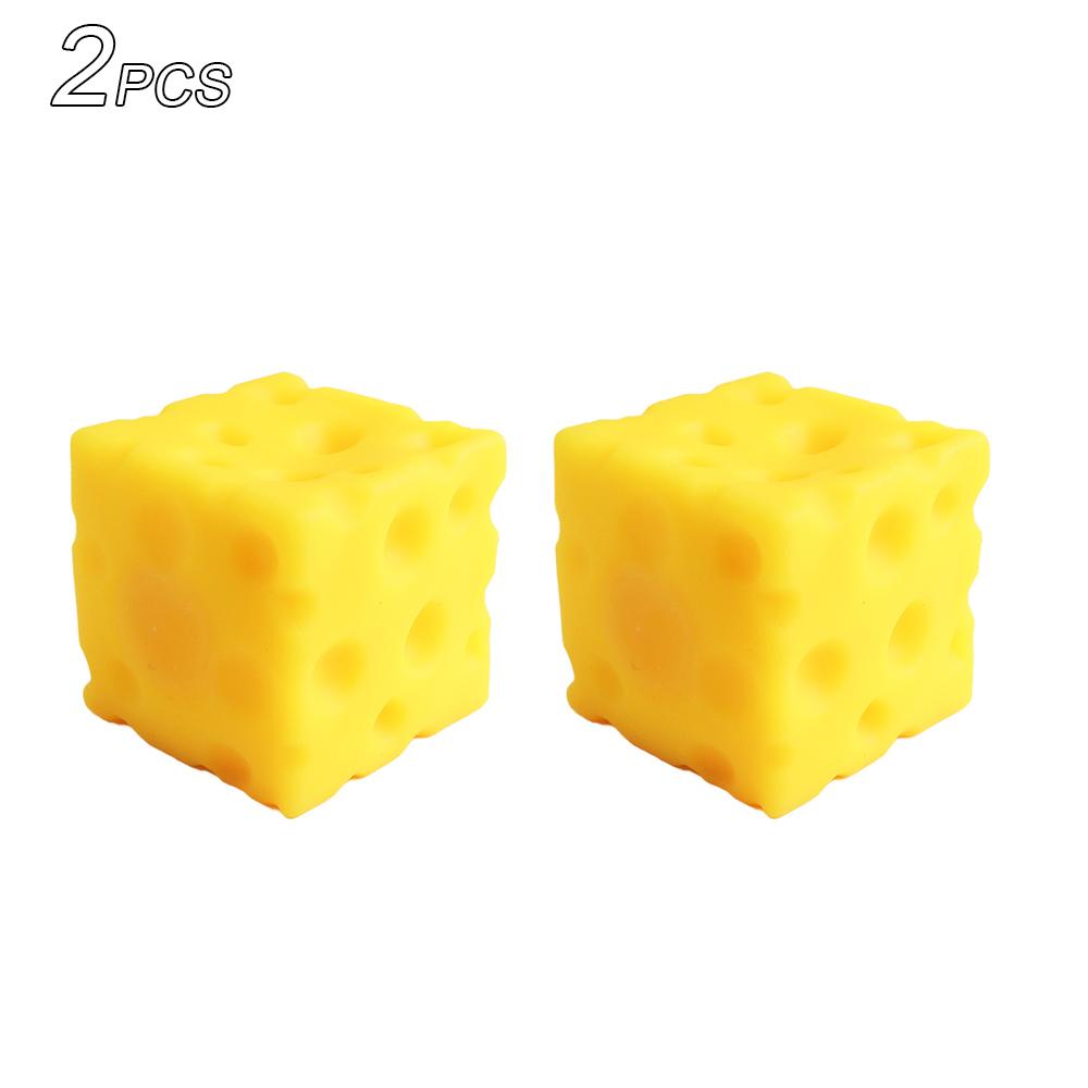 

Yellow Cheese Squishy Toy Soft Novelty Toy Rebounding Sensory Toy Stress Ball Focus Sensory Cheese Cubes Squishy Toys