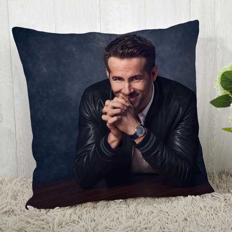 High Quality Custom Decorative Pillowcase Ryan Reynolds Square Zippered Pillow Cover 35x35cm 45x45cm