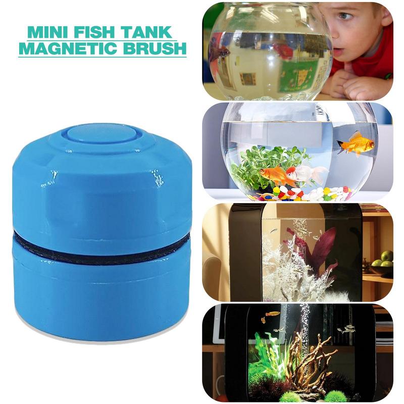 Fish Tank Brush Magnet Scratch-Free Magnetic Aquarium Glass Cleaner Mini Algae Cleaning Scrapers Good Magnetic for Glass Window