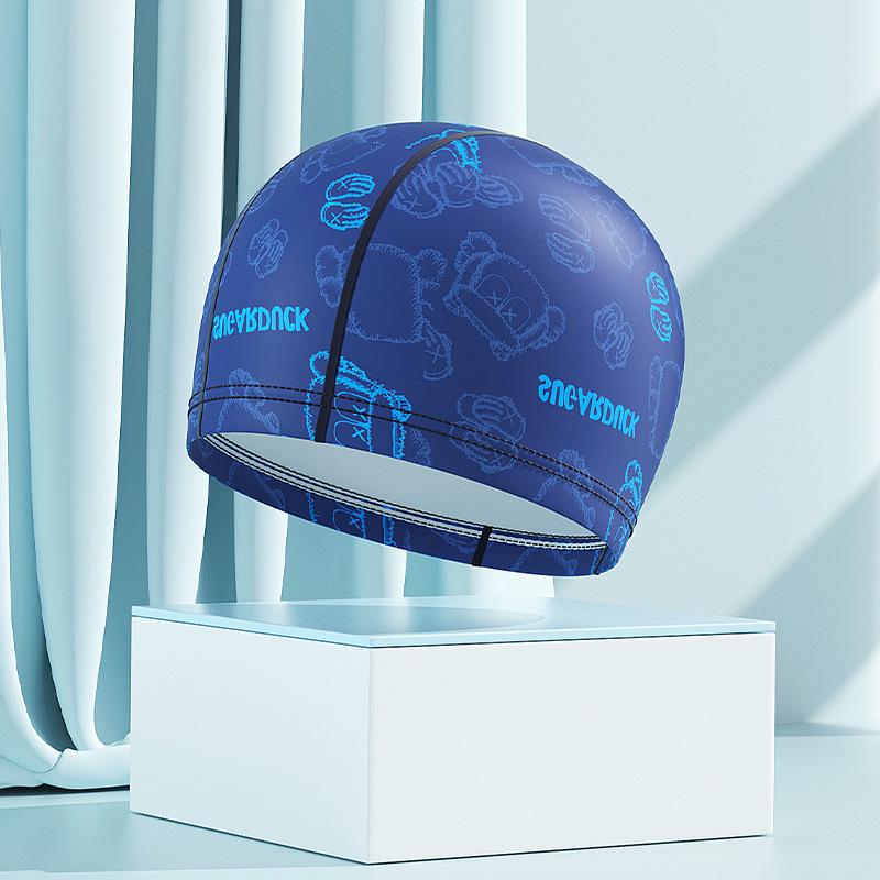 Comfortable Plus Size Swim Cap with High Elasticity, Breathable Fabric, and Ear Protection for Men and Women with Long Hair