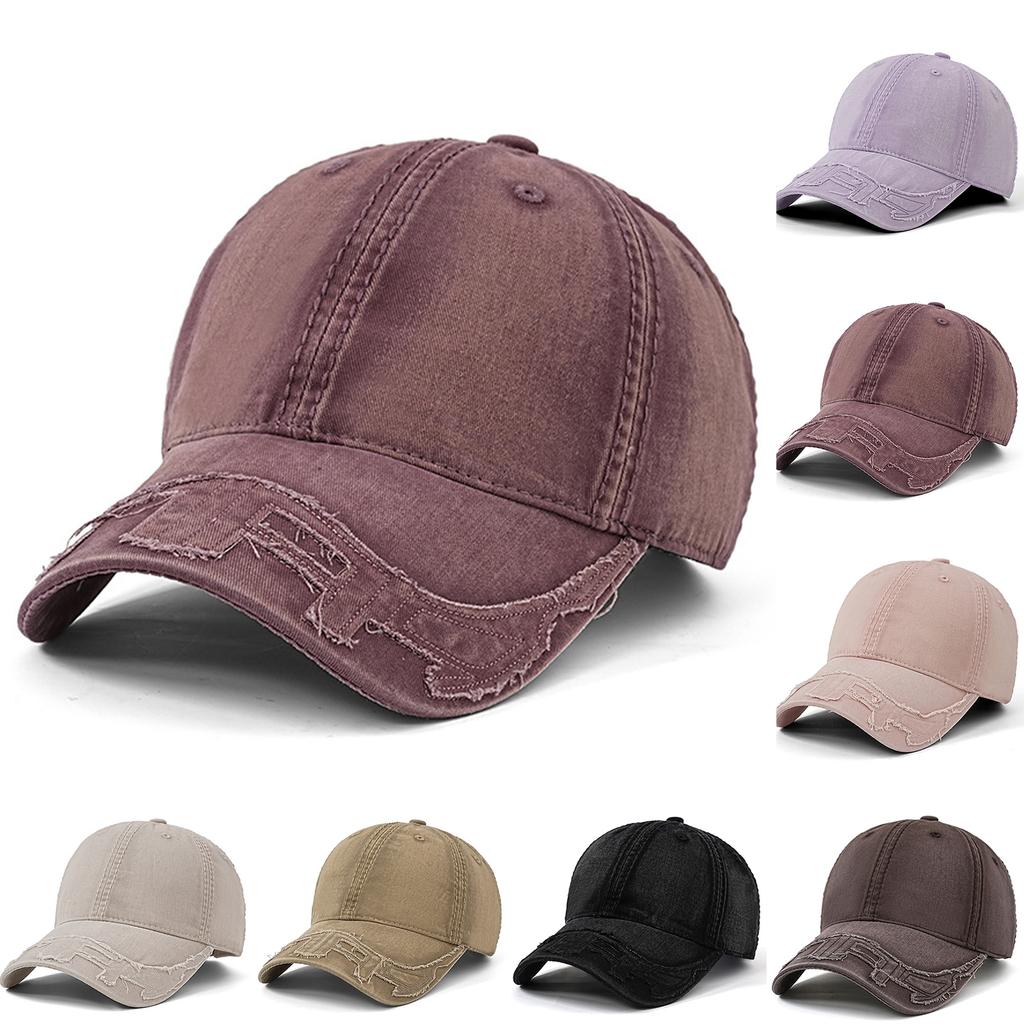 Unisex Adhesive Baseball Cap, Washed And Worn, Soft Top, Fashionable And Versatile Hat