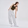 Swp25068-03 Fleece-Lined Terry Jogger Pants White Melange