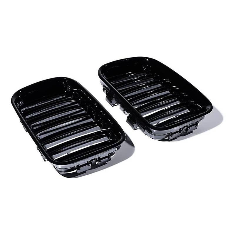 Front Kidney Grille Black Dual Slat Racing Grilles Fit For Bmw 3 Series E36 1992 1993 1994 1995 1996 51138122237 51138122238