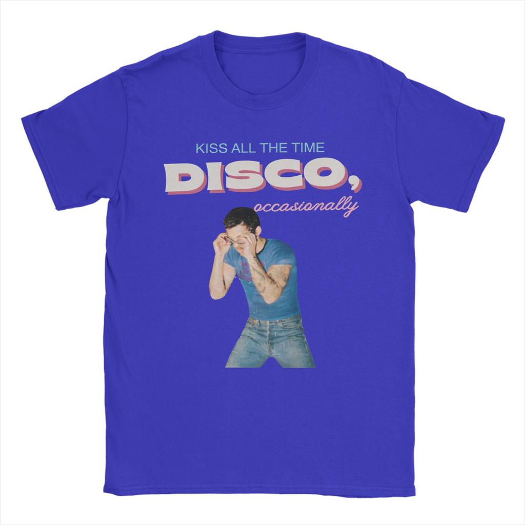 Harrys Styles Kuss Immer Disco Gelegentlich T-Shirt für Unisex 100% Baumwolle T-Shirt Rundhals T-Shirt Kurzarm Kleidung