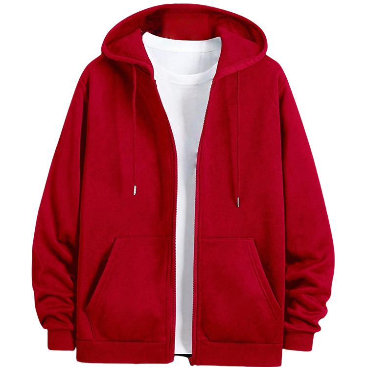 Men's Trendy Autumn/Winter Plus Velvet Heavyweight Hoodie for Group Uniforms