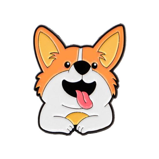Unisex Brooch Cartoon Pet Dog Design Zinc Alloy Brooch Pin Sweater Suit Lapel Decorative Enamel Badge Outfit