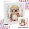 New Arrival 5D DIY Full Circle Diamond Painting "Painted Owl" Embroidery Cross Stitch Home Decor Gift
