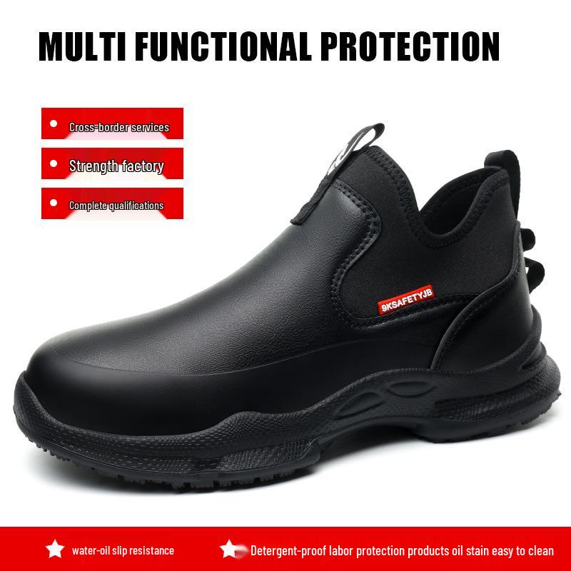 Scarpe da Chef Antiscivolo Impermeabili - Calzature da Lavoro da Cucina Resistenti all'Olio