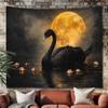 Black Swan Moon Tapestry