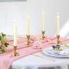 Clean Lines Candle Holder Candlestick for Tealight or Pillar Candles, Metal European Simple Holder, Romantic Wedding Decor Dinner Table Centerpiece