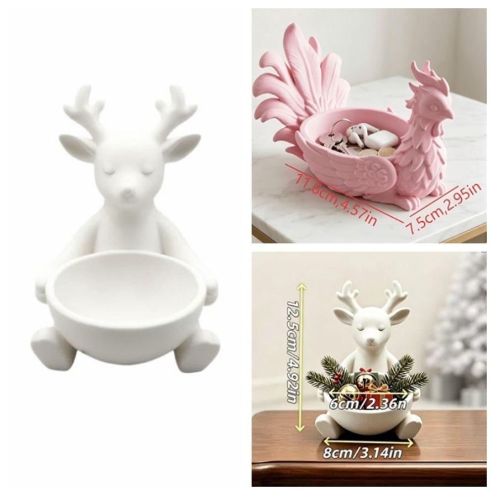 Gifts Deer Jewelry Storage Box 3D Printed Home Decor Desktop Organizer Phoenix Christmas Ornaments Desk Accessory