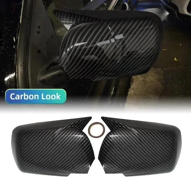 2 PEZZI Per BMW X5 E53 1999-2006 Copri Specchietto Retrovisore Laterale Auto Nero Lucido
