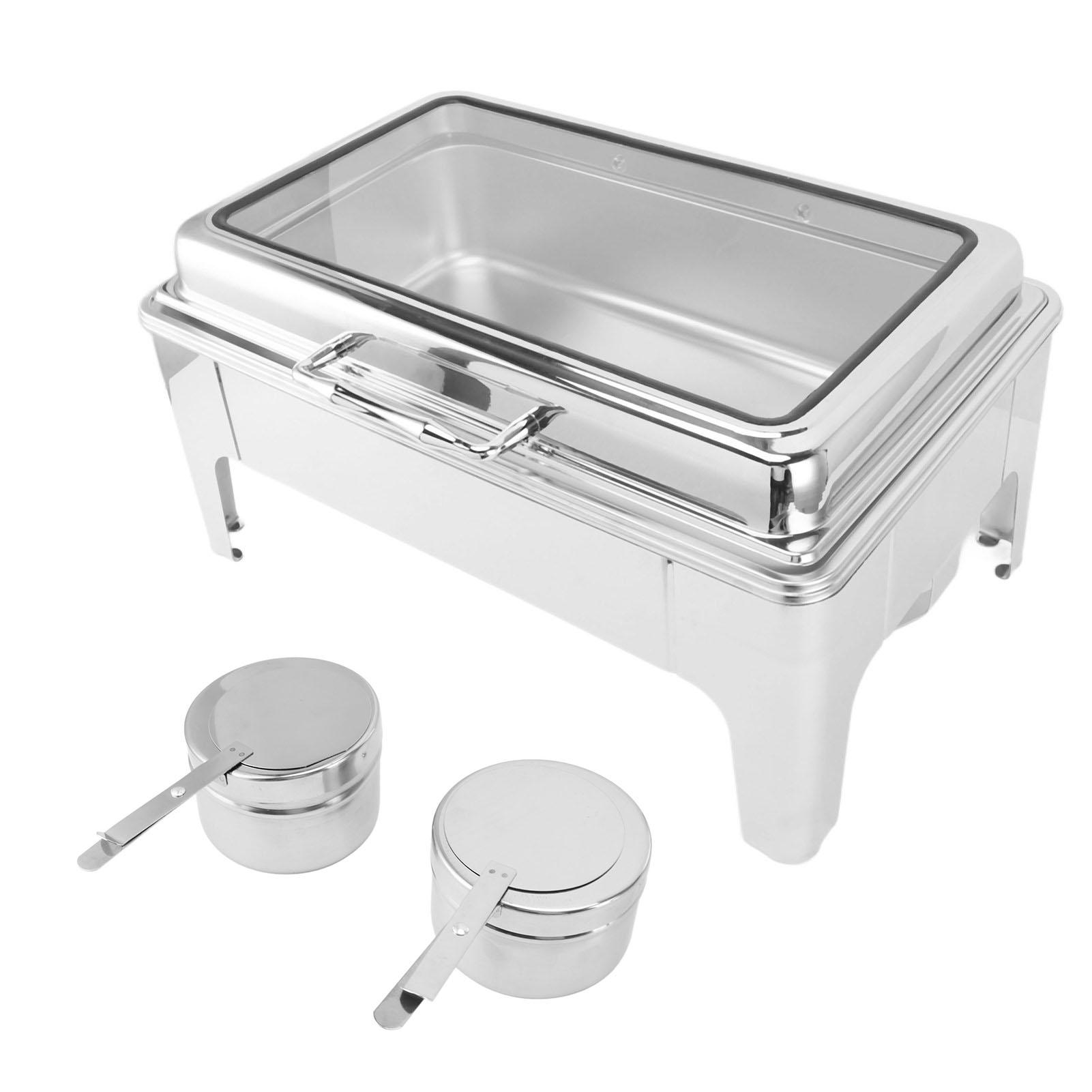 

Набор для буфета Chafing Dish 9L из нержавеющей стали, прямоугольный, с подогревом алкоголя, для кейтеринга, с едой L