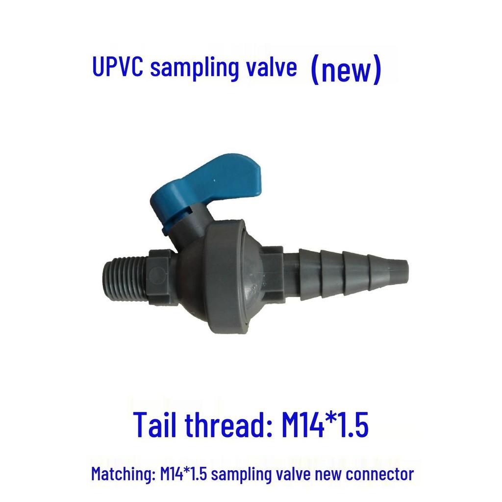UPVC Acid & Alkali Resistant Sampling Valve with Blue Handle for Industrial and Laboratory Use