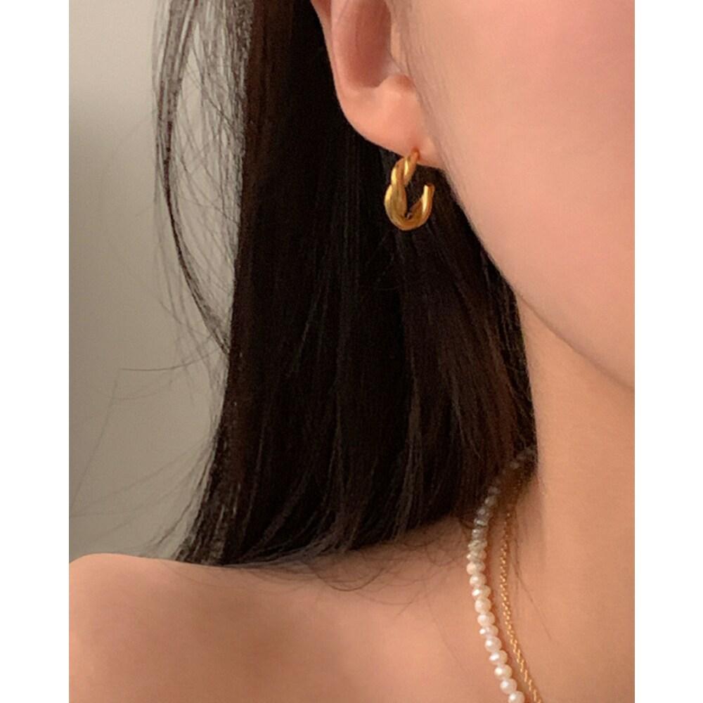 [Surgical] Twist Earrings E 108