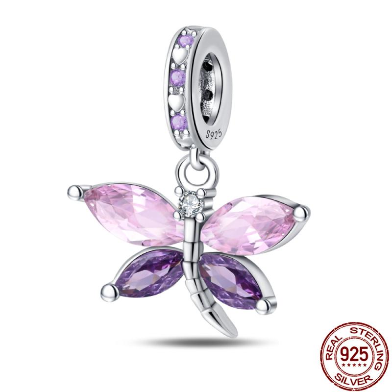 Fit Charms Fororiginal Bracelets 100%Copper Luminous Butterfly Series Beads Diy Jewelry Making For Women Gift