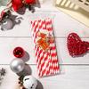 12pcs/pack Christmas Paper Straws Santa Claus Snowman Christmas Party Decoration Straw 2026 New Year Party Supply