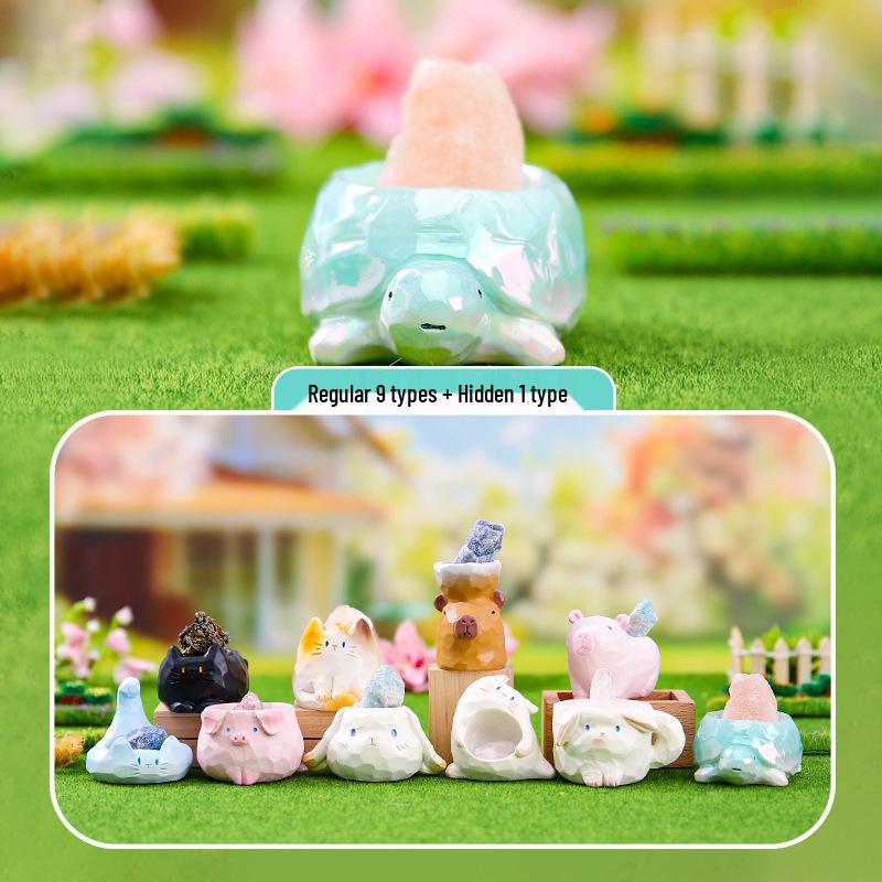 Qingqiu Nine-Tailed Fox Blind Box Figurine - Trendy New Year Gift & Desktop Decoration