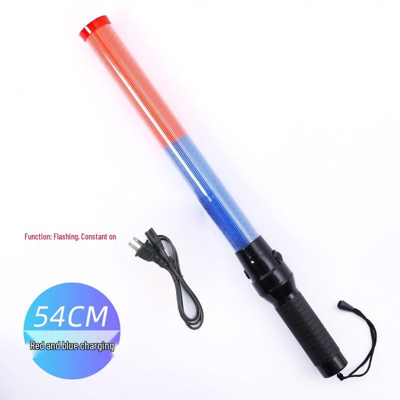 Rechargeable LED Traffic Baton with Emergency Whistle and Flashing Strobe