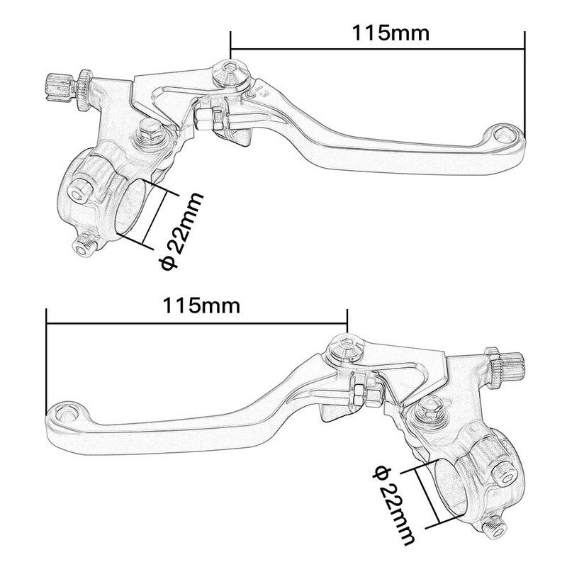 NICECNC 7/8" Shorty Brake Lever & Clutch Lever For Suzuki RM60 RM80 RM125 RM250 RM400 DR125 DR250 DR400 Honda Yamaha Kawasaki