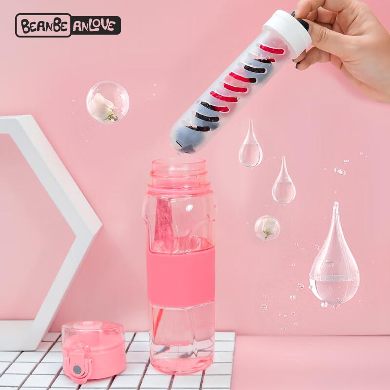 BEANBEANLOVE Portable Sports Water Bottle with Filter