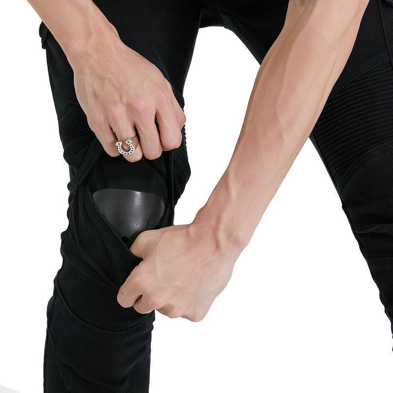 Blugi de motocicletă pentru bărbați Stil 07 cu echipament de protecție - Picior drept, Croială largă, Anti-cădere, Pantaloni off-road