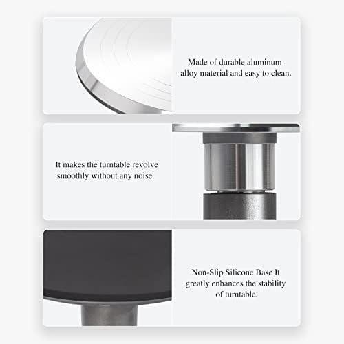 Présentoir à gâteau - uten - 30cm - aluminium durable - accès 360° - antidérapant