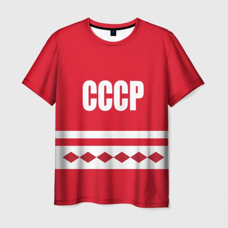 New Vintage CCCP Russian Men's 3D Printed T-Shirts Fashion USSR Soviet Union Pattern Short Sleeve Tee Shirt Street Tops Clothing