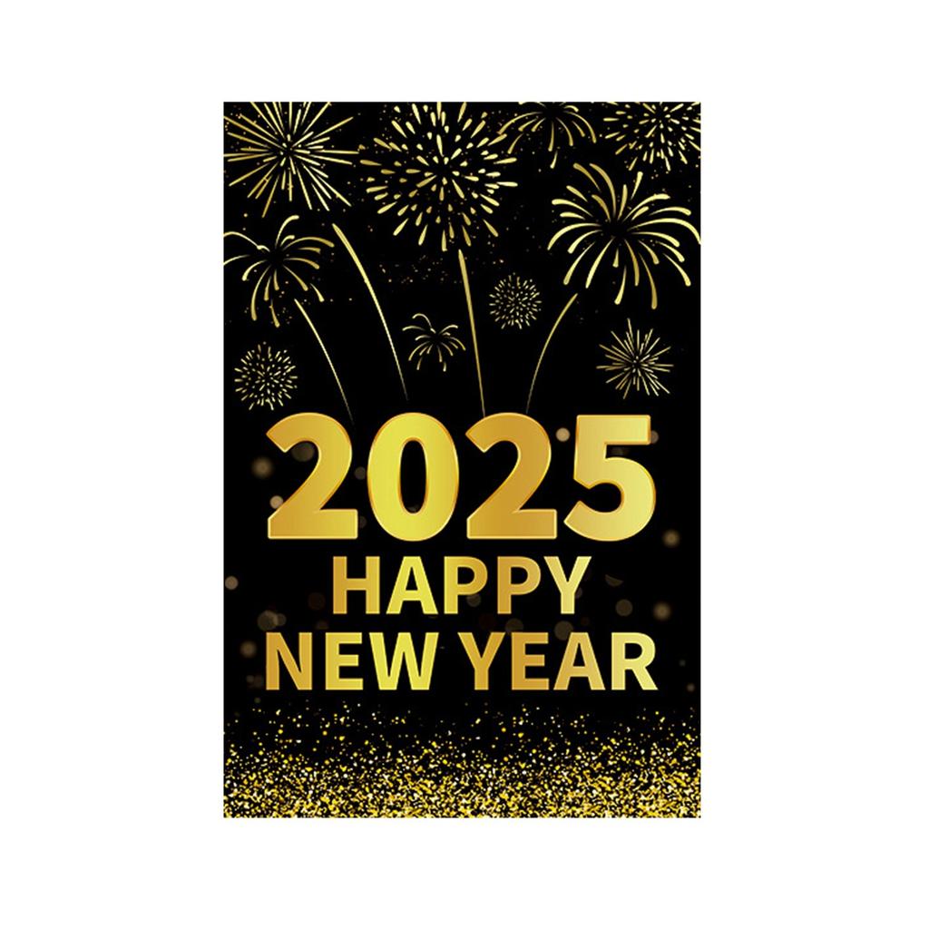 New Year's Garden Flag, New Year's Eve Celebration, Winter Party, Outdoor Indoor Courtyard,Decoration Flag
