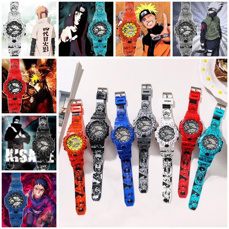Naruto Spiral Night Light Alarm Clock Watch For Kids, Students, And Sports Enthusiasts