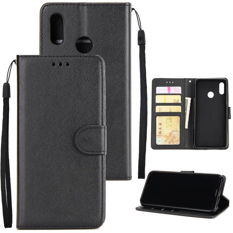 For HUAWEI Nova 3i/Y5 2019 PU Leather Protective Phone Case with 3 Cards Slots Bracket