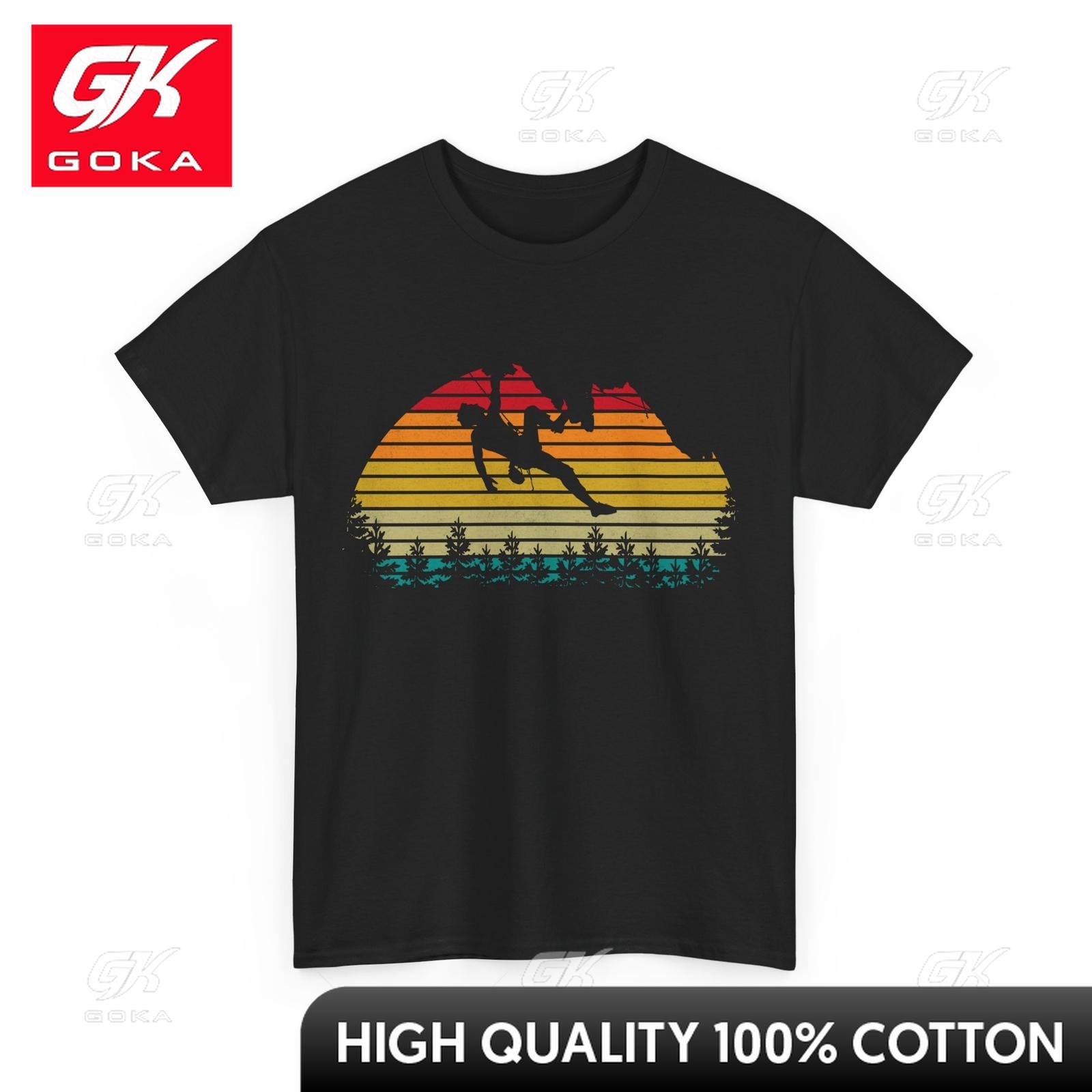 

Climber Shirt Rock Climbing Lovers Climb Fans Women Unisex Retro Vintage Unisexs Witty Comfortable Cotton Printed Tee Casual Wear S