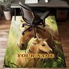 1PC Custom Name Horse Foal Nature Theme Floor Mat Ideal for Living Room, Game Rooms, Office, Bedroom Floor Mat Playful Design