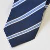 [Tuxedo Station] Silk Tie, Navy Blue Stripe, Men's, for Job Interviews, Weddings, Entrance Ceremonies, Graduation Ceremonies, After-Parties, Formal