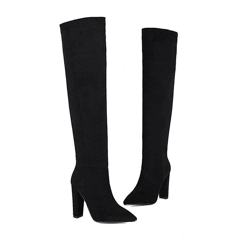 Otoño e Invierno Nuevos Tacones Gruesos Tacones Altos Botas de Moda Botas  Largas Puntiagudos Zapatos Grandes de Mujer comprar a buen precio — entrega  gratuita, reseñas reales con fotos — Joom
