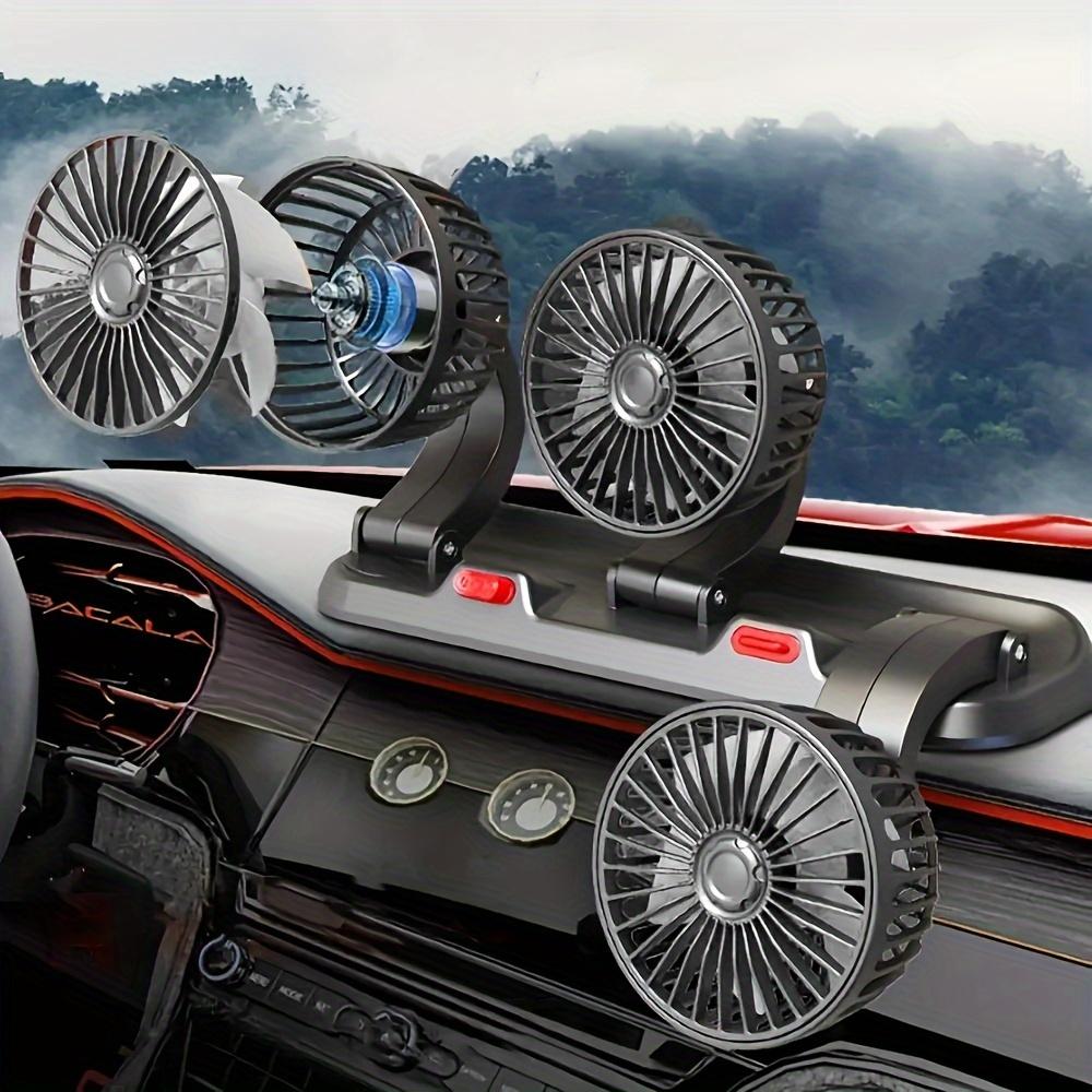 Car Fan Three-Head USB 3-Speed Adjustable 360-Degree Rotation Suitable For Car Cooling Powerful Fan With Hidden Aromatherapy Box
