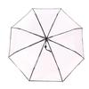 Umbrella Transparent Umbrella Automatic Transparent Tri Fold Umbrella