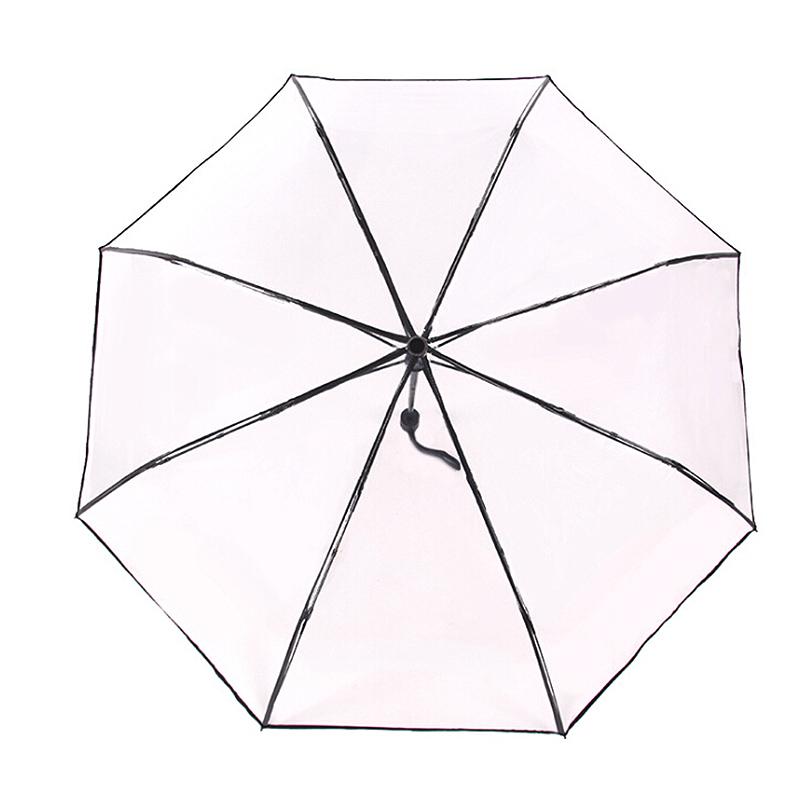 Umbrella Transparent Umbrella Automatic Transparent Tri Fold Umbrella