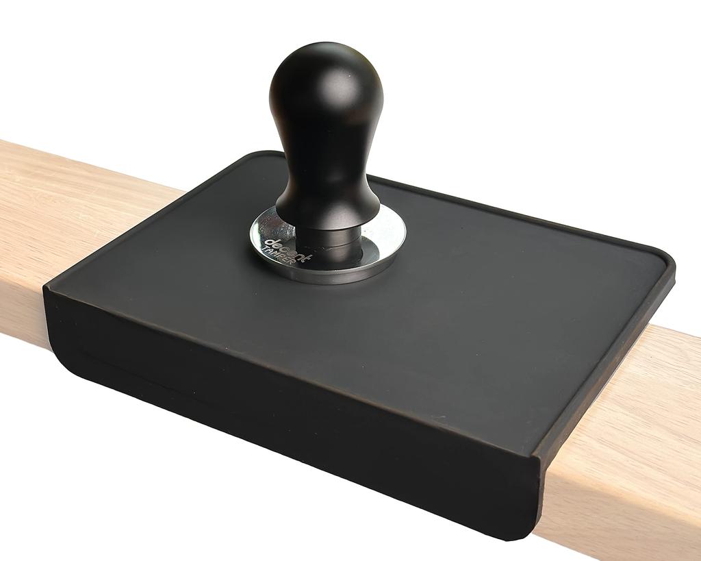 MiiCoffee Espresso Tamping Mat Black Silicone Food Grade Pad 20 X 15 Cm, Coffee Tamper Mat