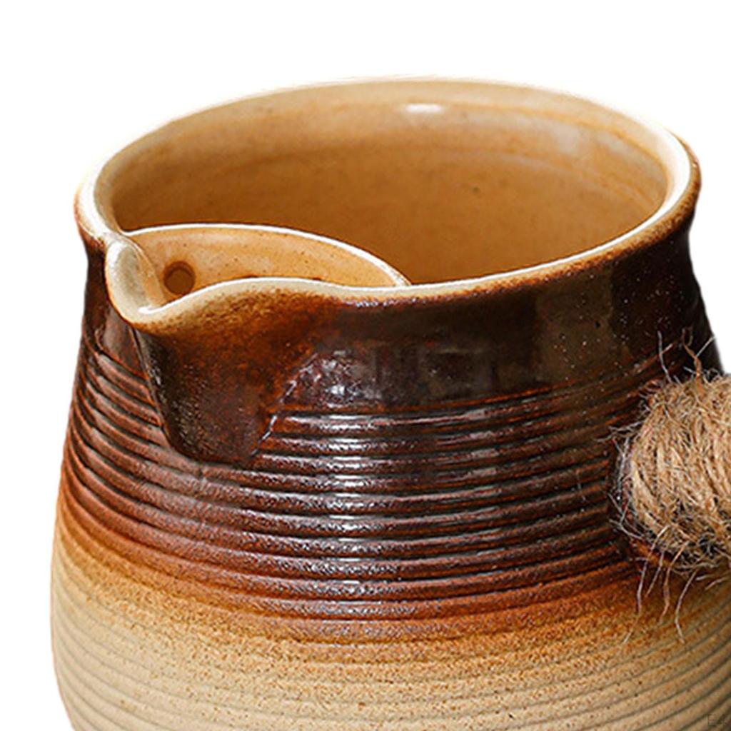 760ml Ceramic Teapot Porcelain Tea Pot with Side Handle Kettle for Camping Picnic