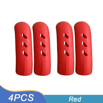 4/8/12Pcs Silicone Pan Handle Cover Heat Insulation Cover Pot Ear Clip Non-slip Steamer Casserole Pan Handle Holder Kitchen Tool