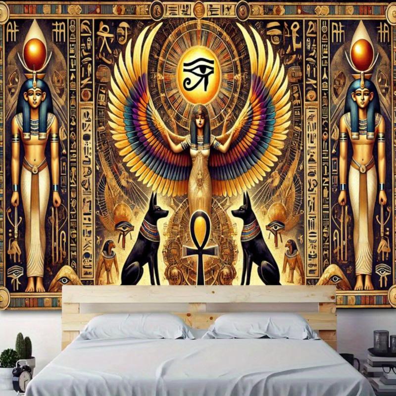 Antike Ägyptische Göttin Isis Wandteppich Auge des Horus Wohnzimmer Hintergrundwand Raumdekoration