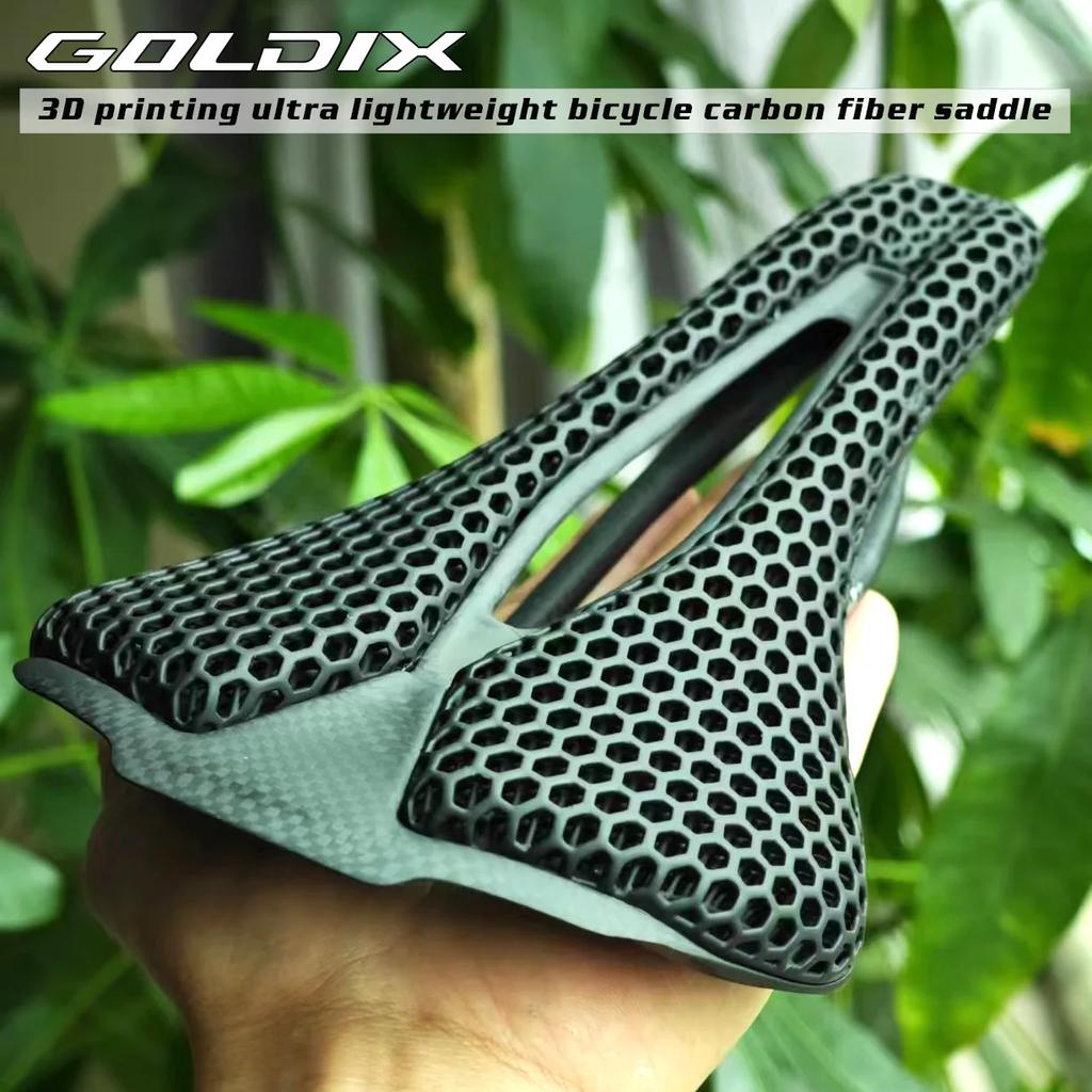 GOLDIX 3D-Druck Fahrrad Carbon Sattel Ultra Light Highway MTB Rennsattel Fahrradkissen Fahrradsitz Zubehör