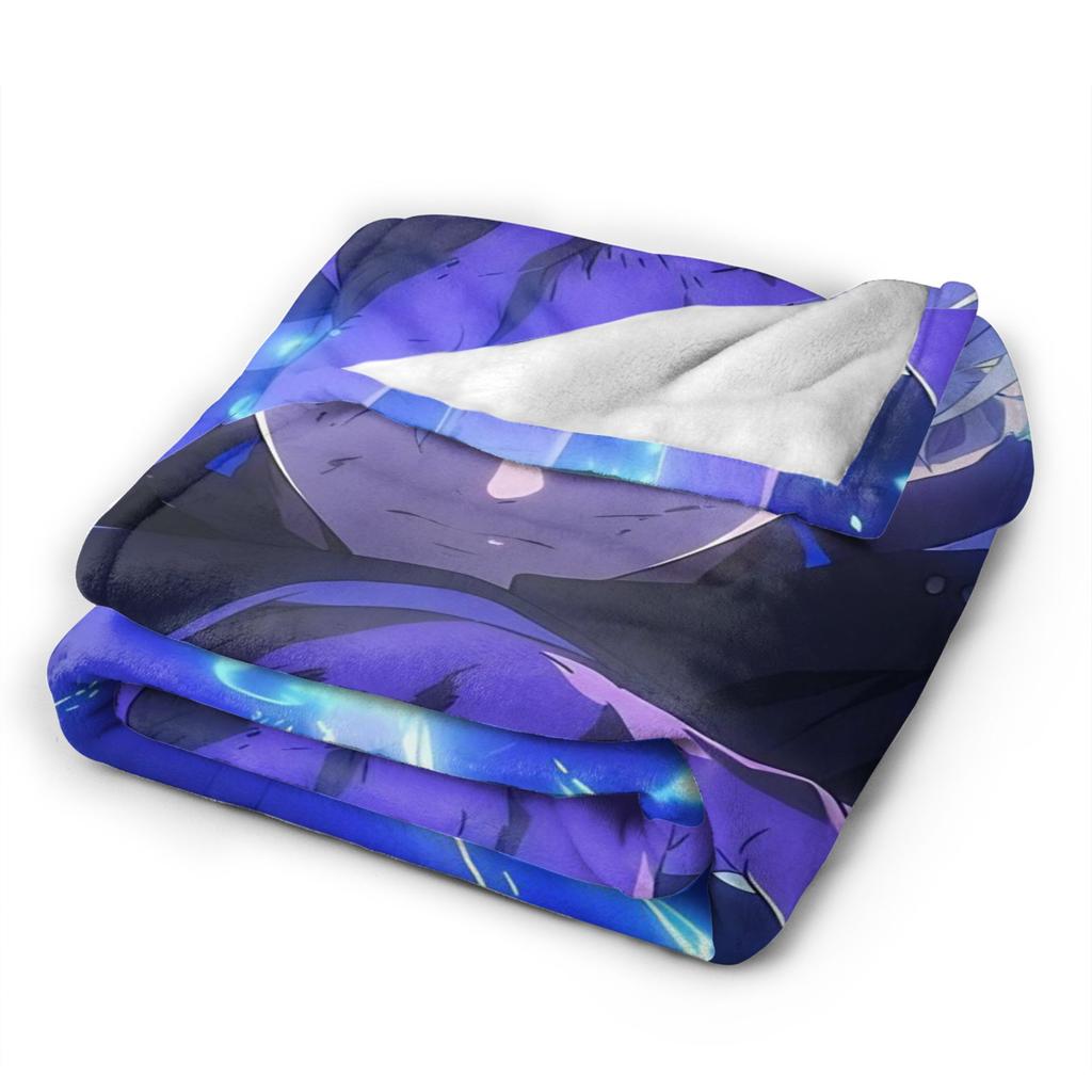 Gojo Satoru Flannel Blankets Winter  Warm Soft Throw Blanket for Kids Adult Couch Bed Funny Bedspread Sofa Bed Cover