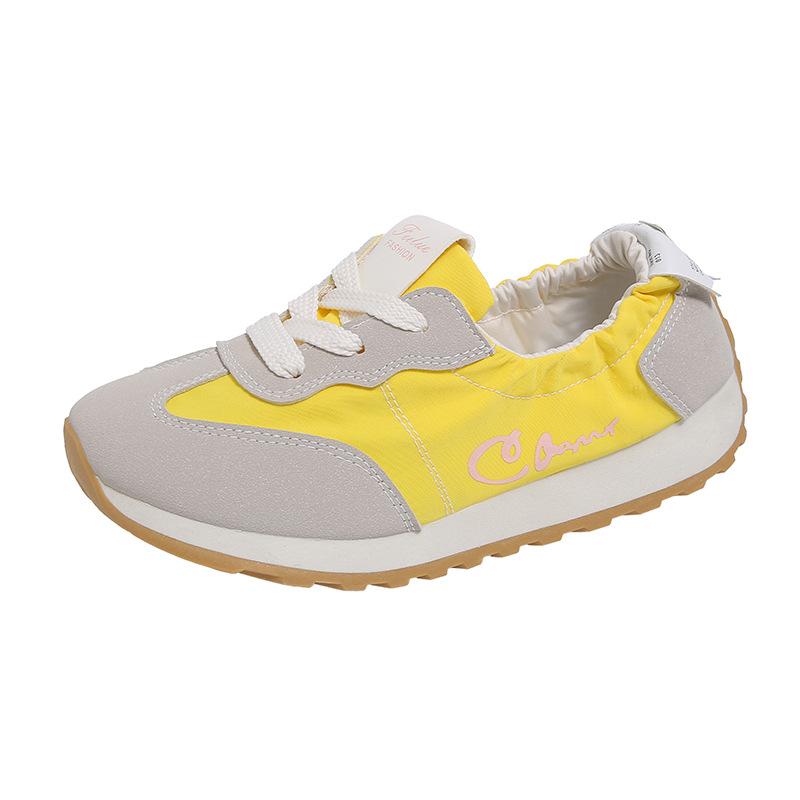 

Маленькие белые туфли женские весенние новые студенческие повседневные спортивные универсальные кеды 40 жёлтый