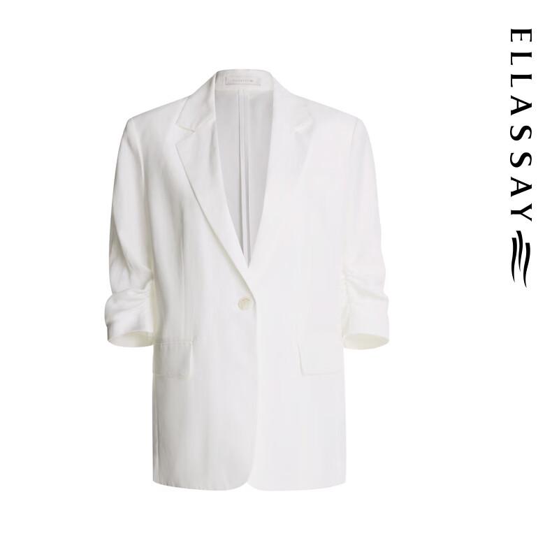 ELLASSAY Women's Acetate Relaxed Fit Blazer