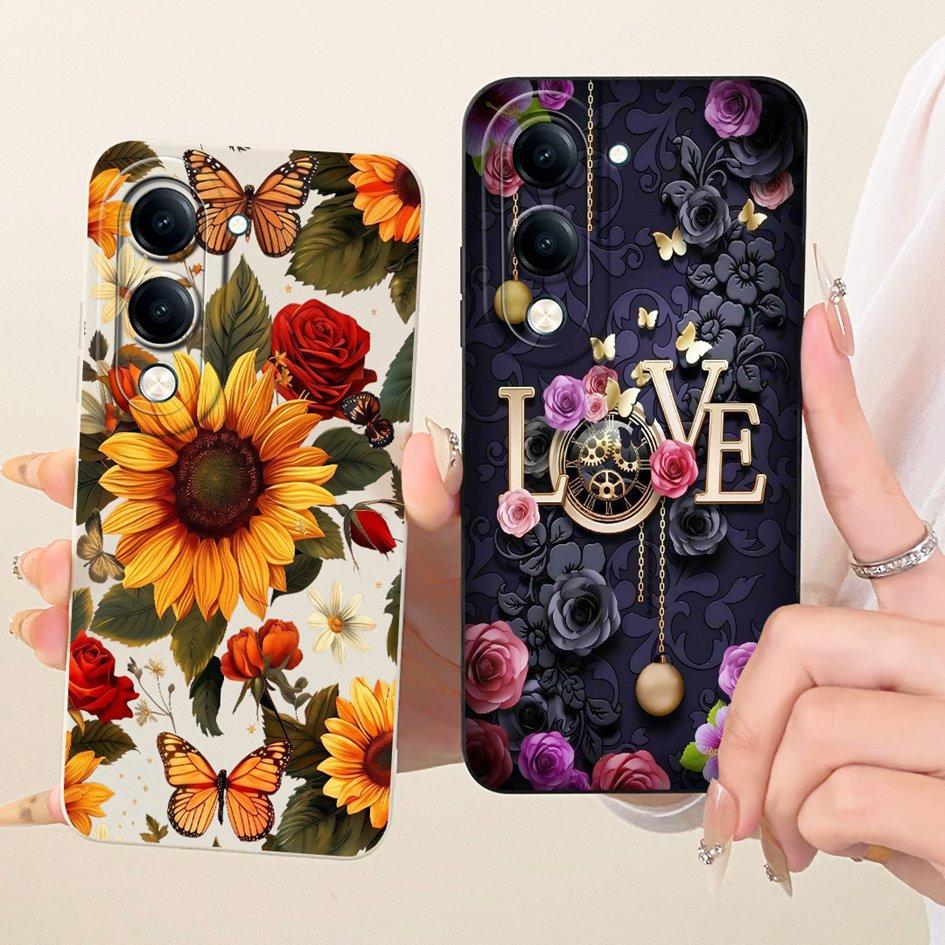Case For Vivo Y04 Y29s Y19e Y19 2025 Cover V2430 V2446 V2432 Cute Cartoon Cat Rabbit Soft Cover For Vivo T4 Lite V2509 Protector